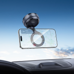 Hoco High Vacuum Suction Cup Magnetic Holder H92 - Black Metal Gray
